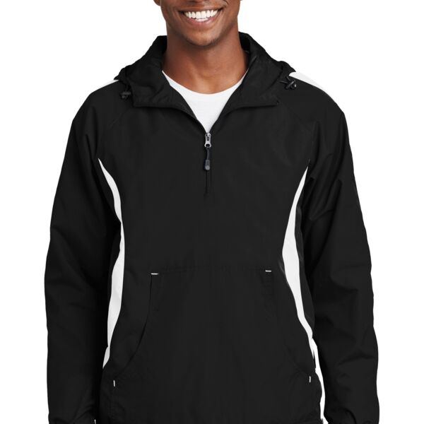 Sport Tek Colorblock Raglan Anorak JST63 Colorblock Raglan Anorak Thumbnail