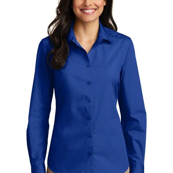 Port Authority Women's Long Sleeve Carefree Poplin Shirt LW100 Women's Long Sleeve Carefree Poplin Shirt Thumbnail