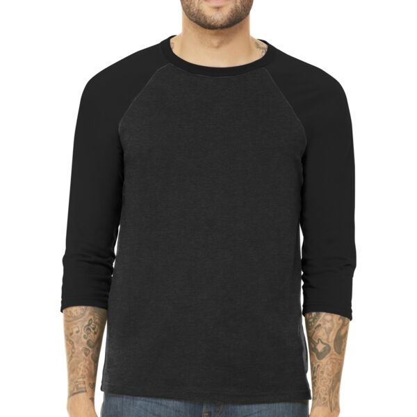 Bella + Canvas Unisex 3/4 Sleeve Baseball Tee BC3200 Unisex 3/4 Sleeve Baseball Tee Thumbnail