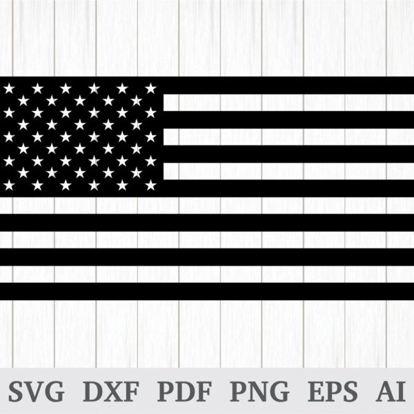 B&W US FLAG  Thumbnail