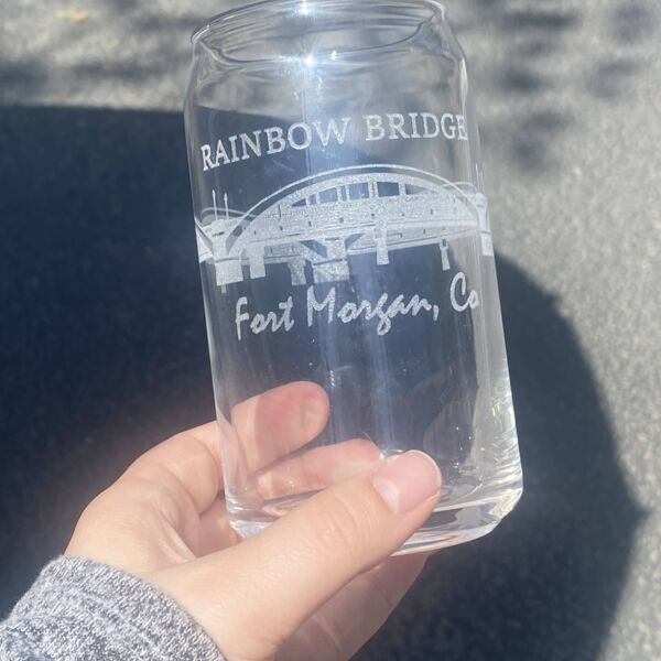 16oz "Can" Glass with Rainbow Bridge Thumbnail