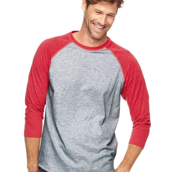 LAT Baseball Fine Jersey Three-Quarter Sleeve Tee 6930 Baseball Fine Jersey Three-Quarter Sleeve Tee Thumbnail
